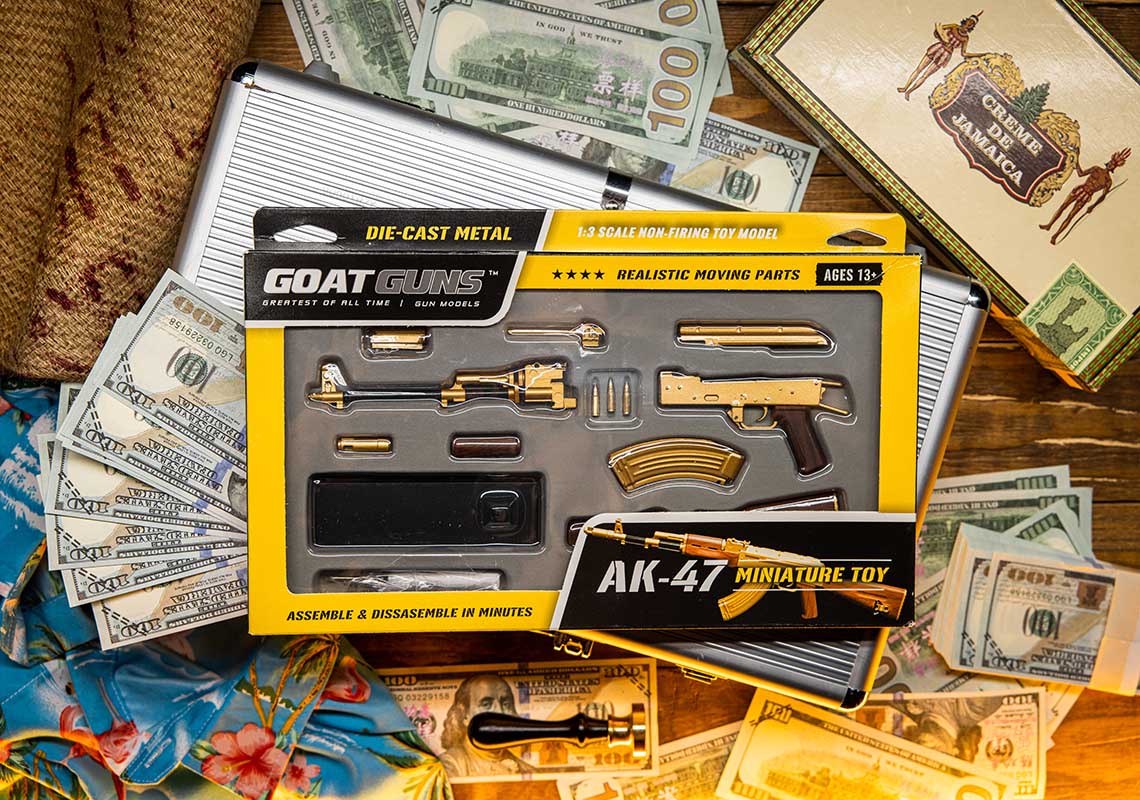GoatGuns AK-GOLD 1:3 Gold AK47 Diecast Model Kit