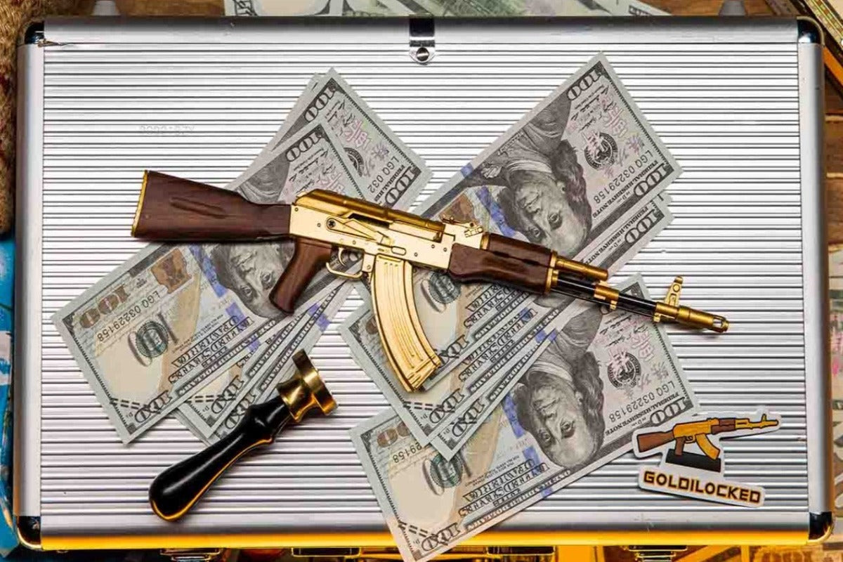 GoatGuns AK-GOLD 1:3 Gold AK47 Diecast Model Kit