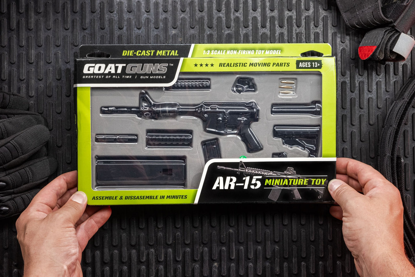 GoatGuns AR-BLACK 1:3 Black AR15 Diecast Model Kit