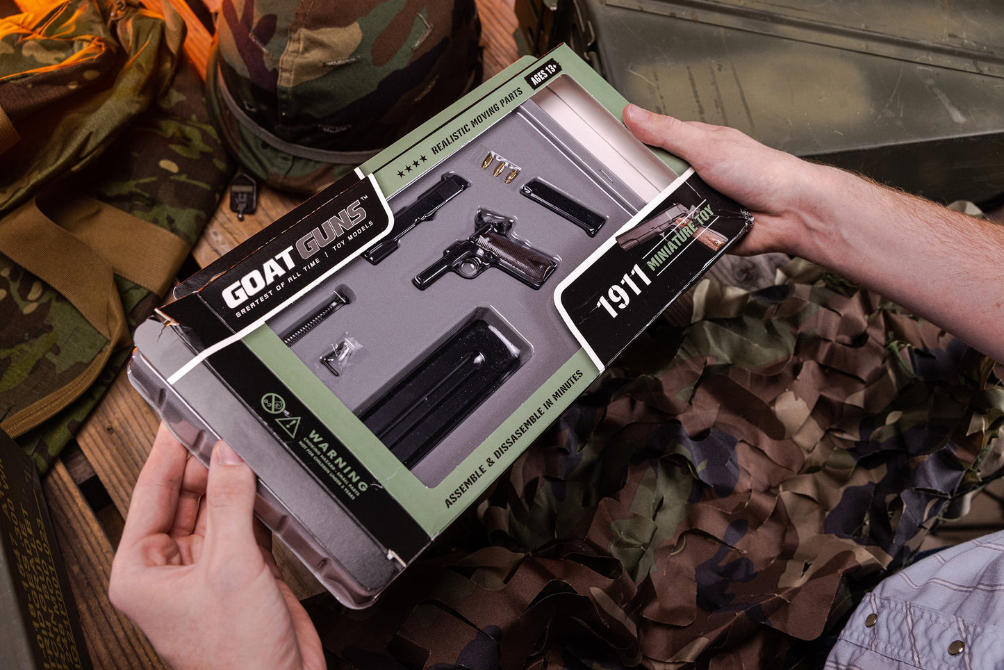 GoatGuns 1911-BLACK 1:2.5 Black 1911 Diecast Model Kit
