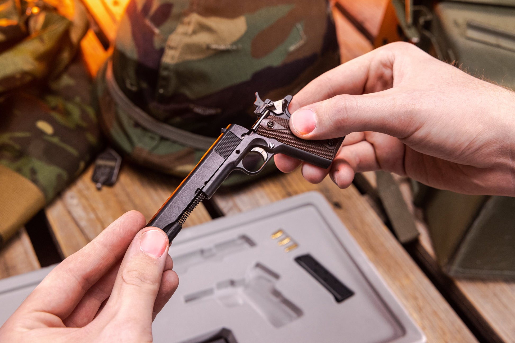 GoatGuns 1911-BLACK 1:2.5 Black 1911 Diecast Model Kit
