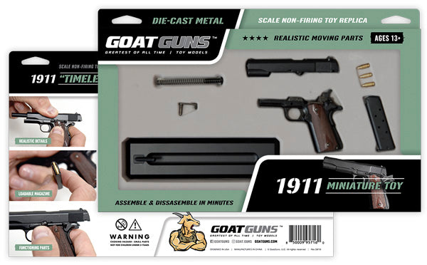 GoatGuns 1911-BLACK 1:2.5 Black 1911 Diecast Model Kit