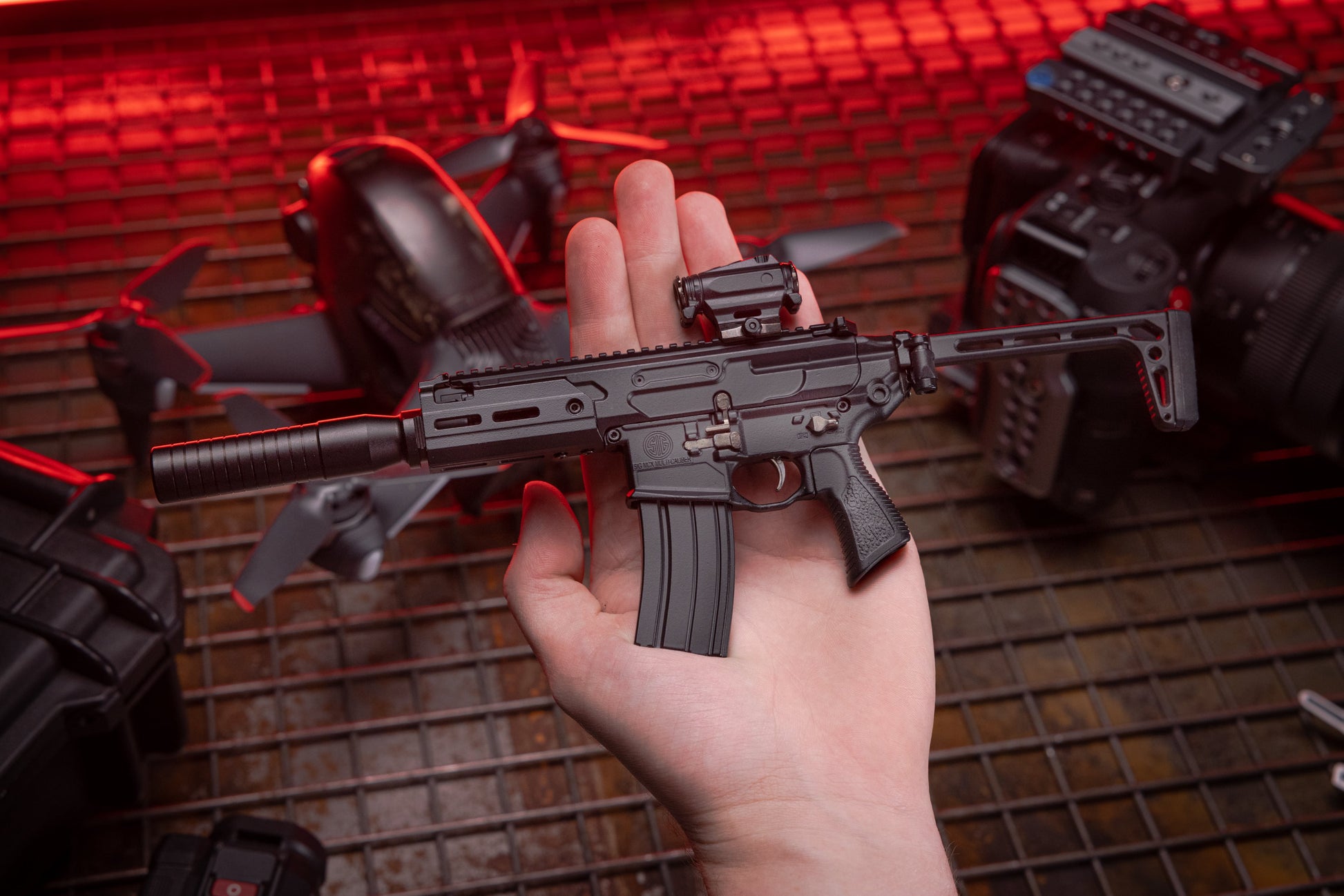 GoatGuns MCX-BLACK 1:3 Black SIG MCX Diecast Model Kit