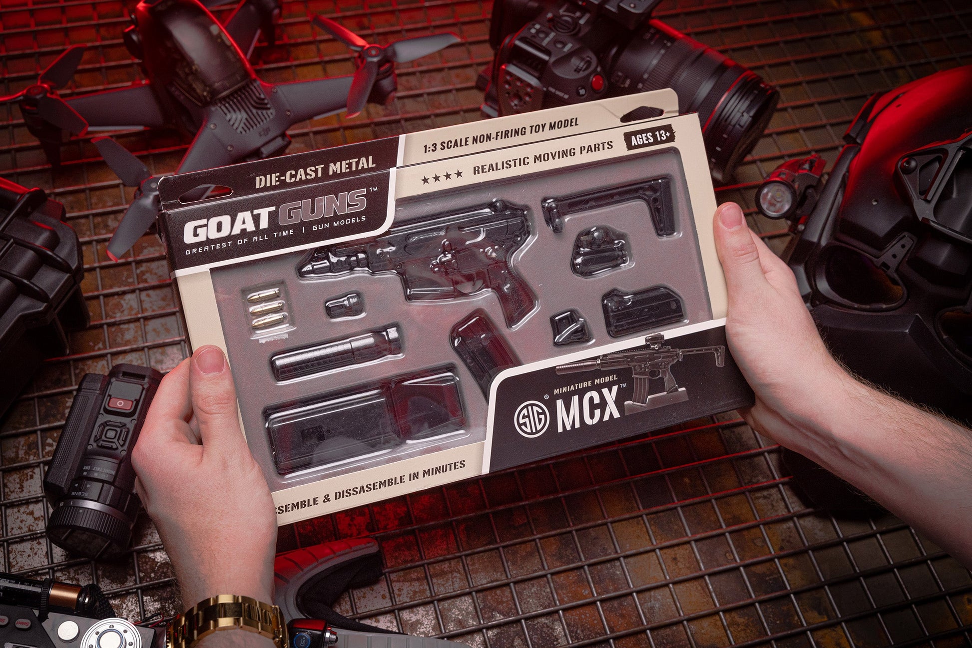 GoatGuns MCX-BLACK 1:3 Black SIG MCX Diecast Model Kit
