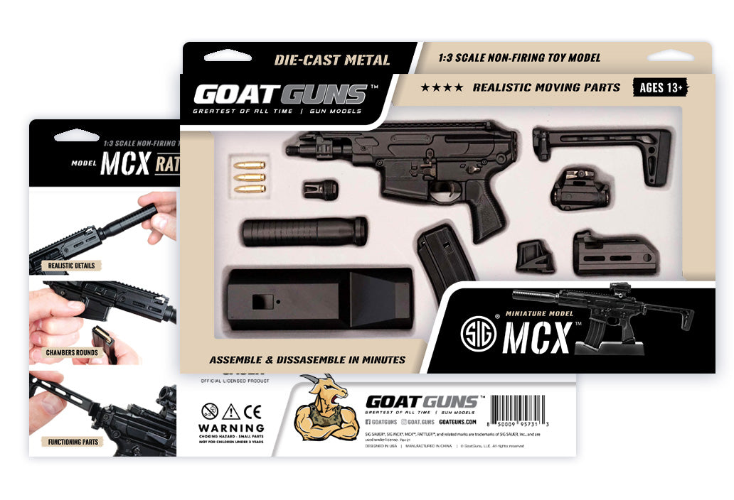 GoatGuns MCX-BLACK 1:3 Black SIG MCX Diecast Model Kit