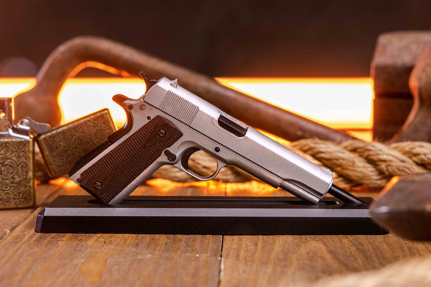 GoatGuns 1911-SILVER 1:2.5 Silver 1911 Diecast Model Kit