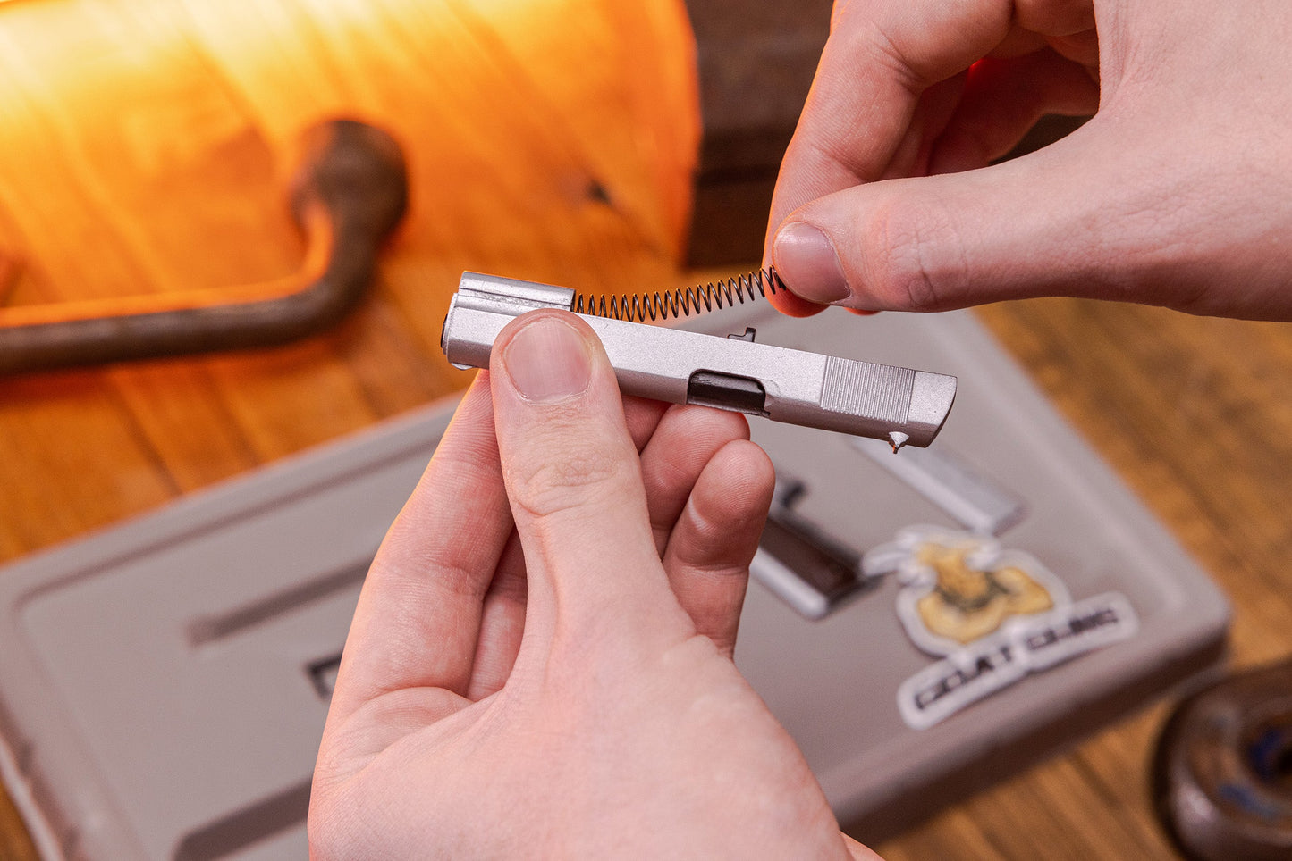 GoatGuns 1911-SILVER 1:2.5 Silver 1911 Diecast Model Kit