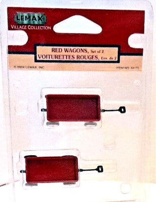 Lemax 44175 Village Collection 2004 Red Wagons (Set of 2)