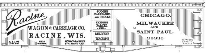 LaBelle O-302 O Scale CM & St. P. Racine Wagon & Carriage Car Model Kit