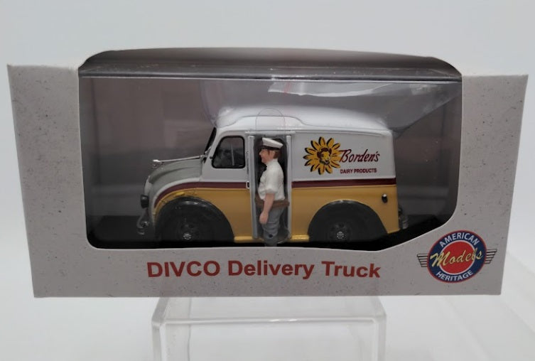 American Heritage 1:43 Divco Borden''s Dairy Product Delivery Truck W/Driver