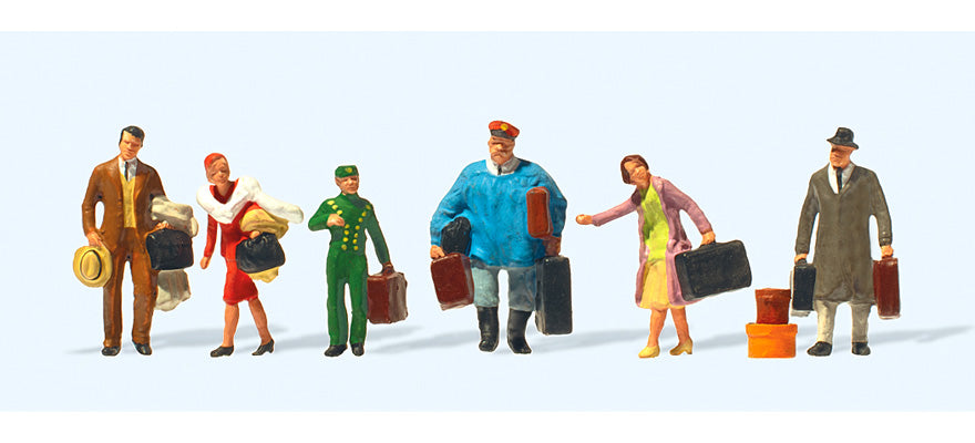 Preiser 12445 HO 1925-1930 Traveler Figures (Set of 6)
