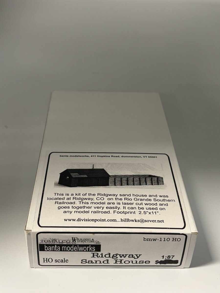 Banta Model Works 110 HO Scale Ridgway Sandhouse Building Kit NIB