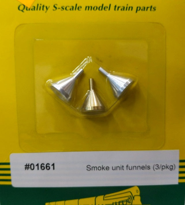 S-Helper 01661 S The Showcase Line Smoke Unit Funnels Metal Part (Pack of 3)