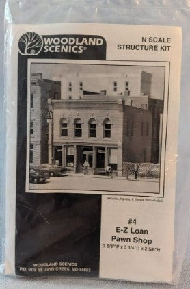 Woodland Scenics 4 N Scale E-Z Loan Pawn Shop Building Kit