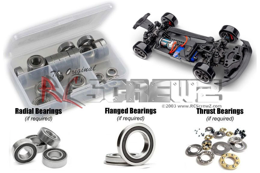 RC Screwz TRA126R 1:10 Traxxas 4-Tec Drift Rubber Shielded Bearing Kit