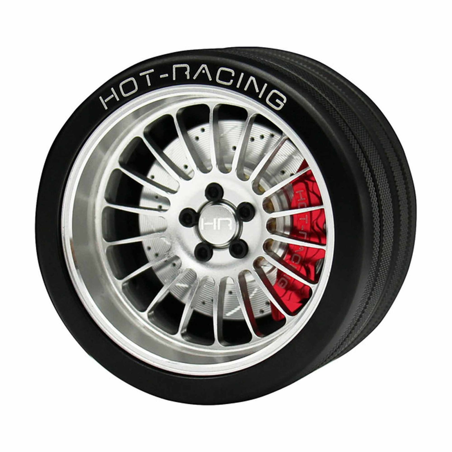 Hot Racing SW49ET08 FlySky NB4 Transmitter Silver 18 Spoke Steering Wheel