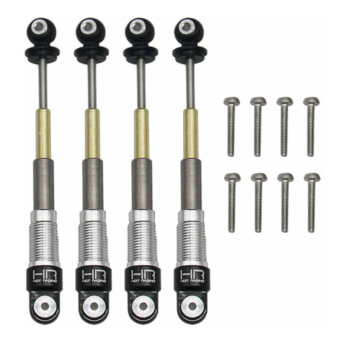 Hot Racing SXTF525T04 Axial SCX24 4 Sections Telescopic Shock (Pack of 4)