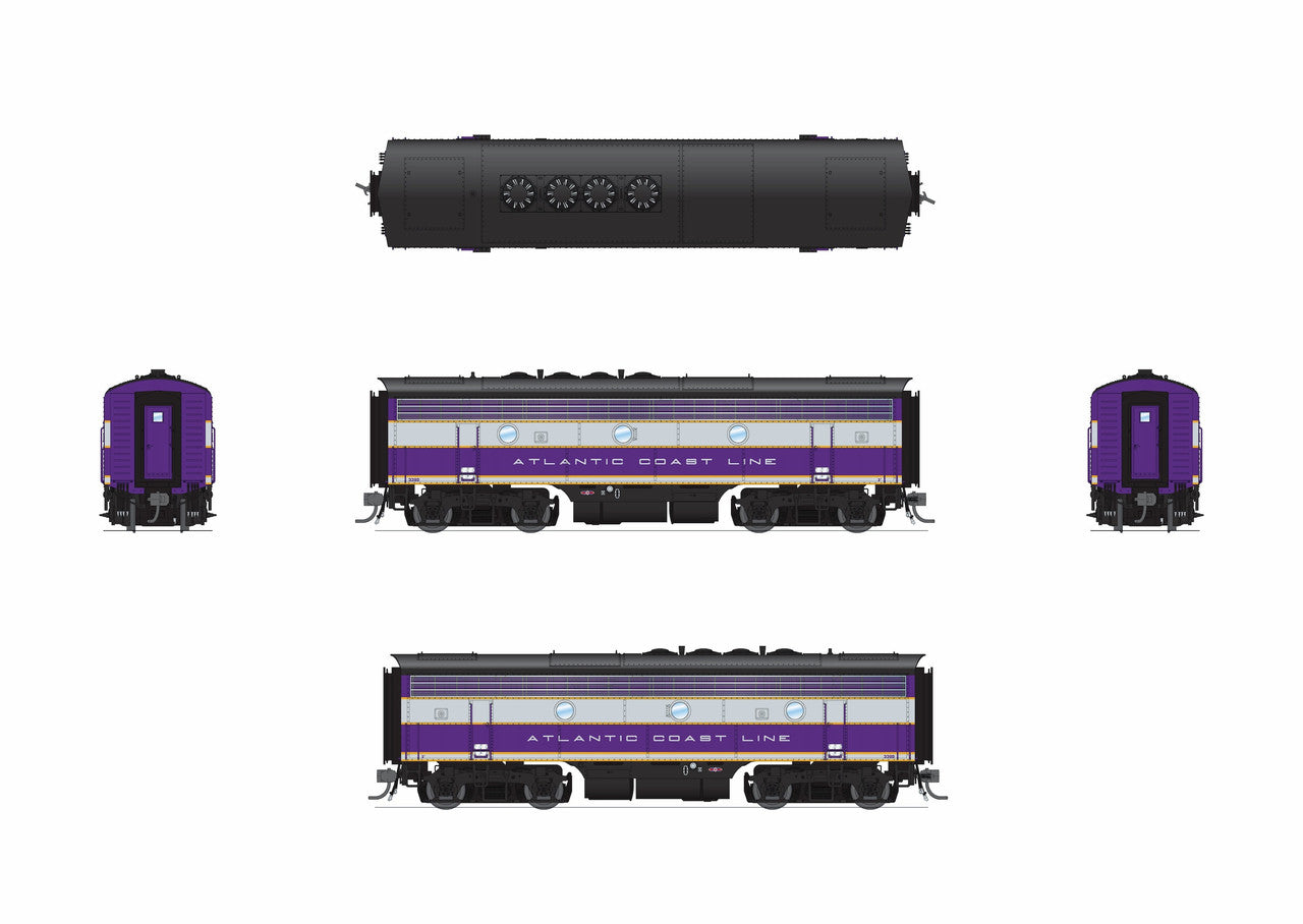 Broadway Limited 9655 HO ACL EMD F3B Diesel Locomotive No-Sound/DCC-Ready #343B