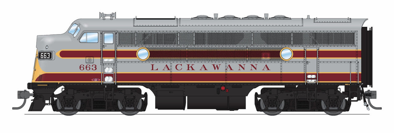 Broadway Limited 9664 HO DLW EMD F3A Diesel Locomotive No-Sound/DCC-Re