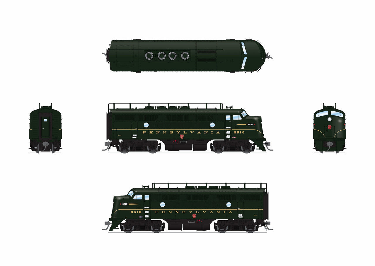 Broadway Limited 9676 HO PRR EMD F3A Diesel Locomotive No-Sound/DCC-Ready #9517A