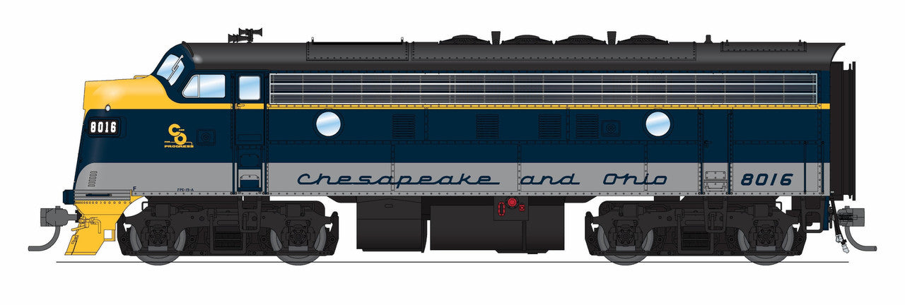 Broadway Limited 9661 HO C&O EMD F3A Diesel Locomotive No-Sound/DCC-Ready #8016
