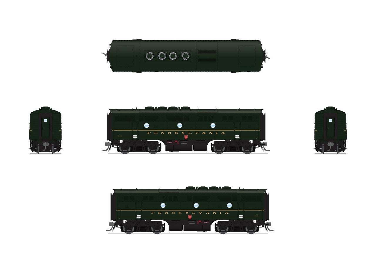 Broadway Limited 9673 HO PRR EMD F3 A/B Diesel Locomotive #9510A/9510B
