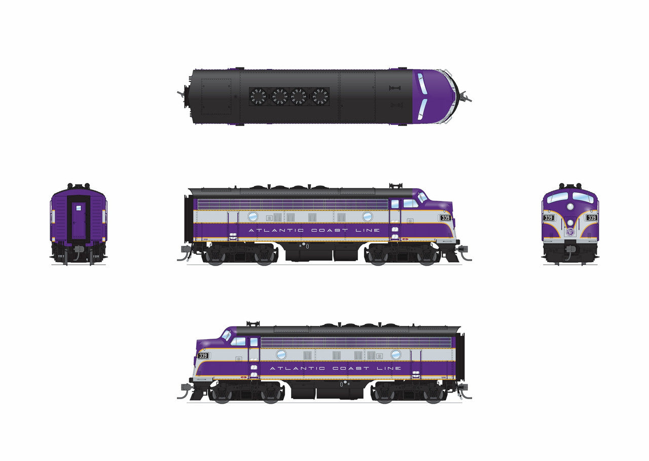 Broadway Limited 9652 HO ACL EMD F3A Diesel Locomotive Sound/DC/DCC #344