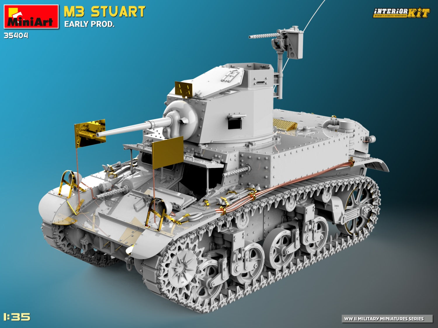 MiniArt 35404 1:35 M3 Stuart Early Prod. Plastic Model Kit