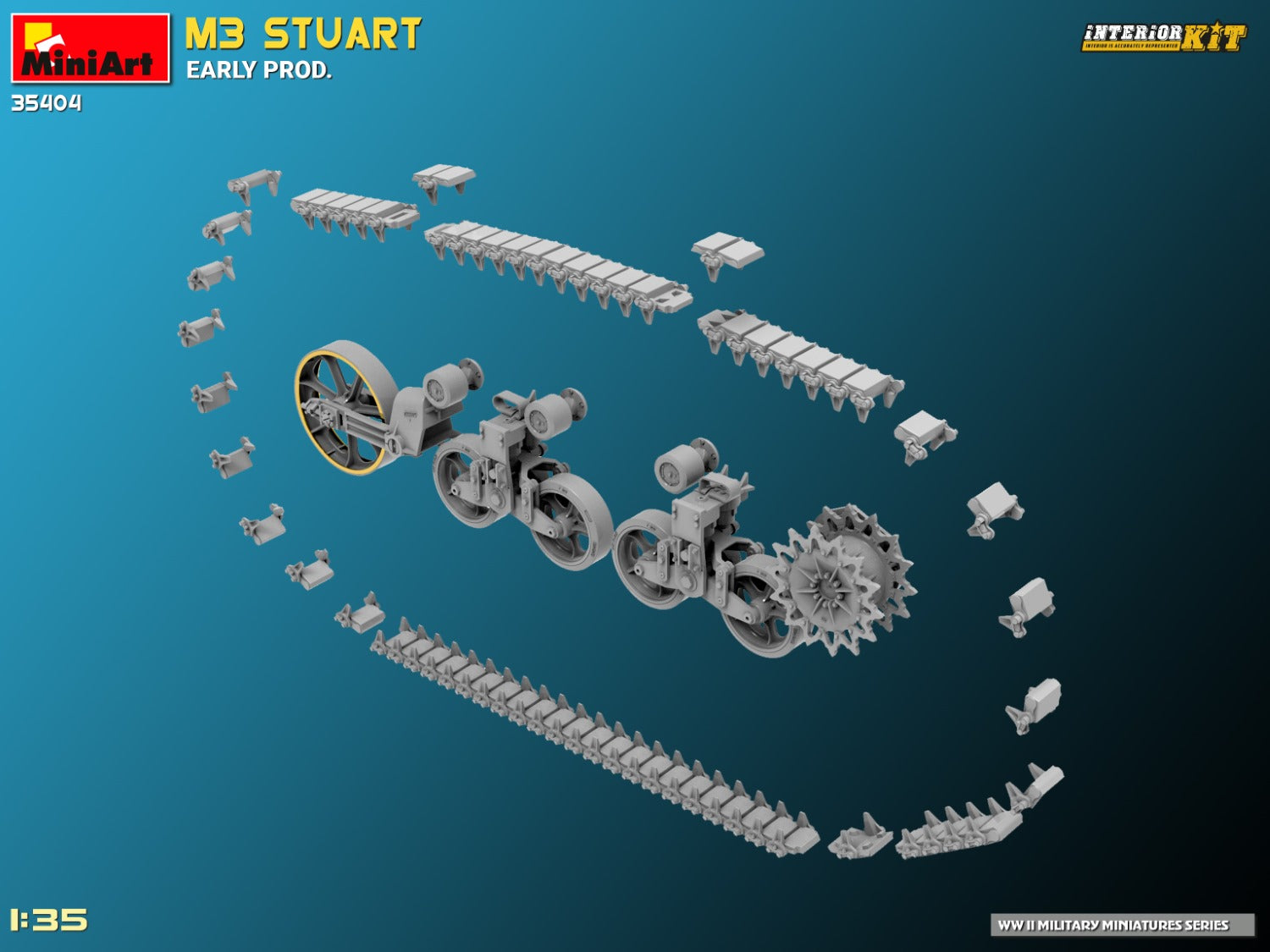 MiniArt 35404 1:35 M3 Stuart Early Prod. Plastic Model Kit