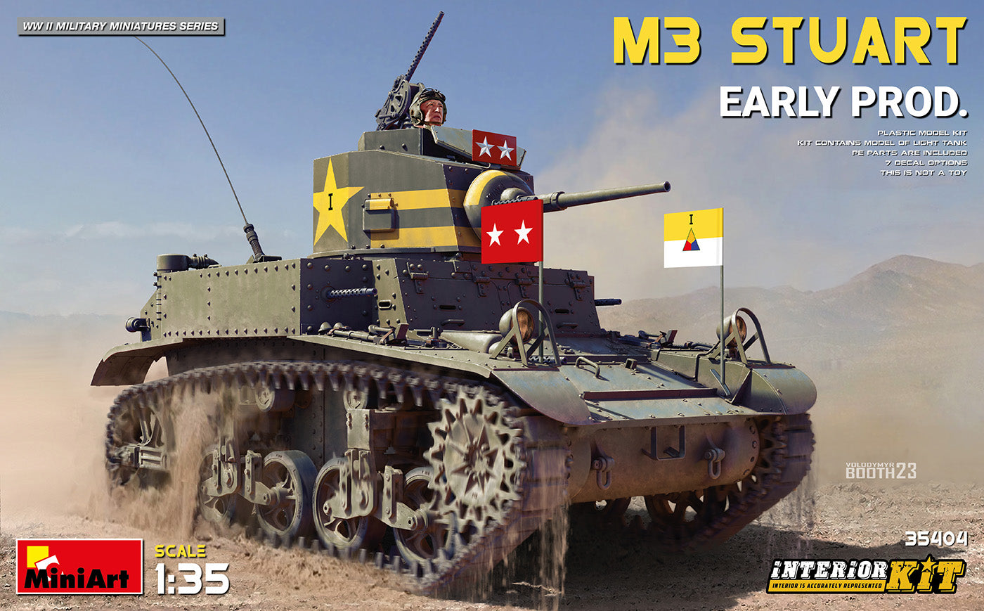 MiniArt 35404 1:35 M3 Stuart Early Prod. Plastic Model Kit