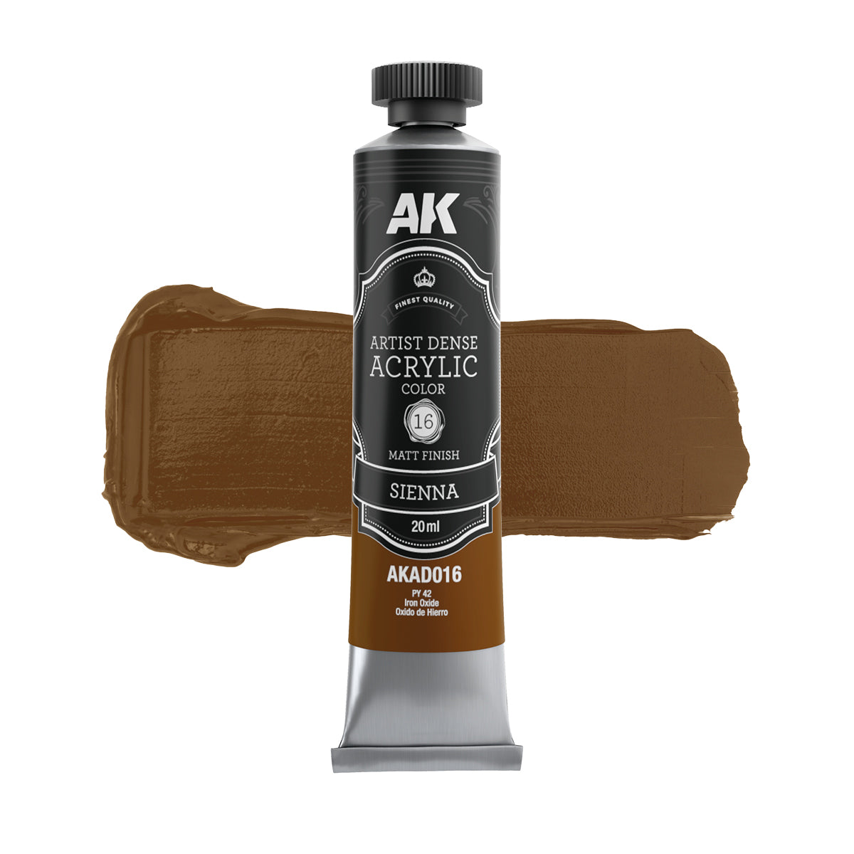 AK Interactive AKAD101 Artistic Dense Acrylic Color Black & White (Set of 6)