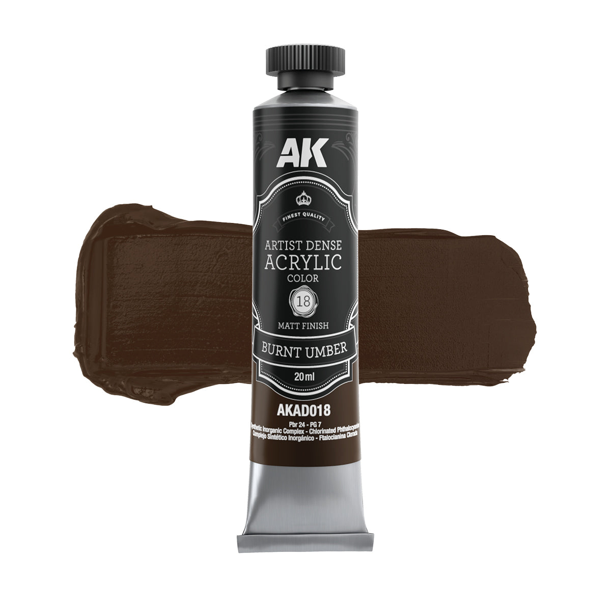 AK Interactive AKAD101 Artistic Dense Acrylic Color Black & White (Set of 6)