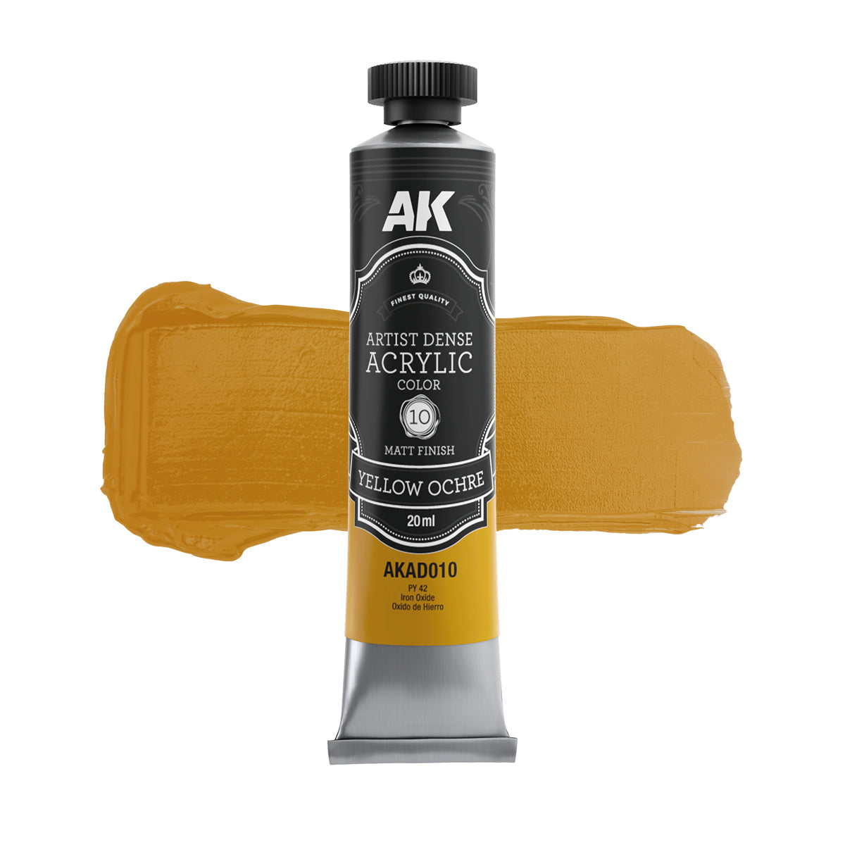 AK Interactive AKAD101 Artistic Dense Acrylic Color Black & White (Set of 6)