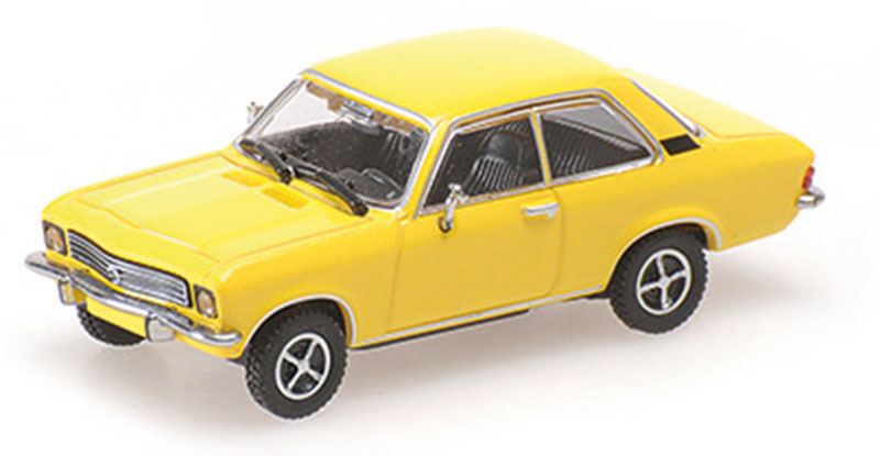 Minichamps 870040004 1:87 Yellow 1970 Opel Ascona Plastic Model
