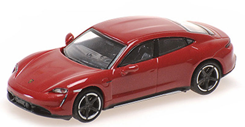 Minichamps 870068404 1:87 Red 2019 Porsche Taycan Turbo S Plastic Model