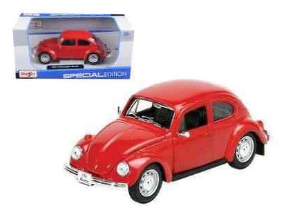 Maisto 31926 1:24 Classic Red Special Edition Die Cast 1973 Volkswagen Beetle