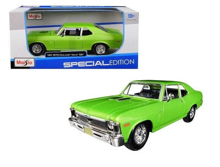 Maisto 31262 1:24 Die Cast Neon Green 1970 Chevrolet Nova SS Special Edition