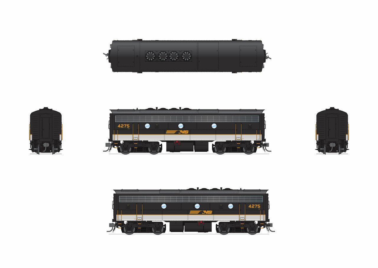 Broadway Limited 9703 HO NS EMD F7B Diesel Locomotive Sound/DC/DCC #4276