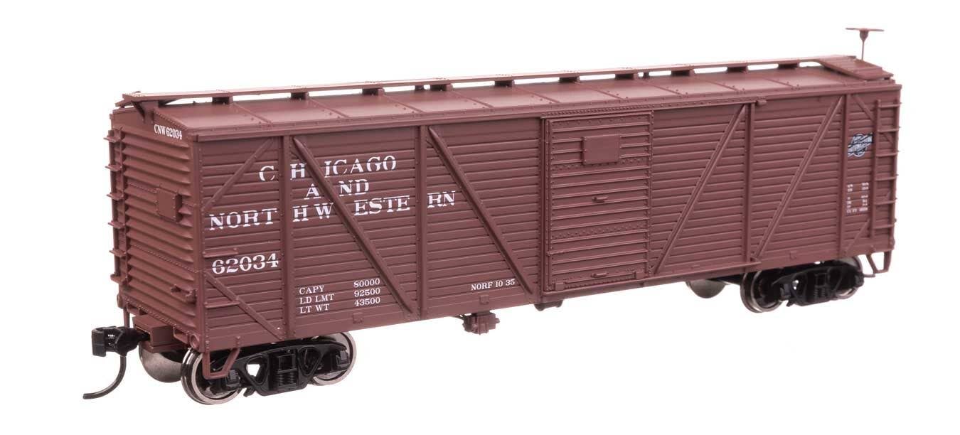 Walthers 910-40705 HO CNW 40' ARA Single Sheathed Boxcar Ready to Run #62034