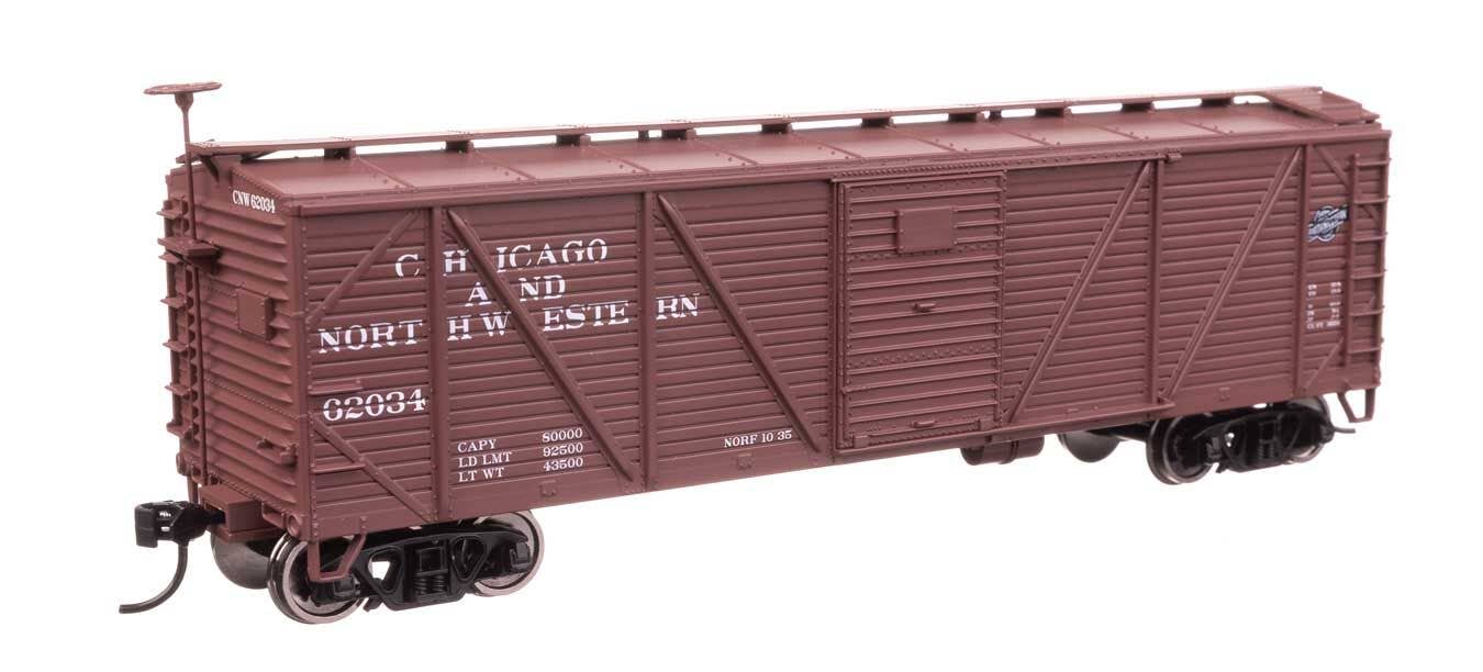 Walthers 910-40705 HO CNW 40' ARA Single Sheathed Boxcar Ready to Run #62034