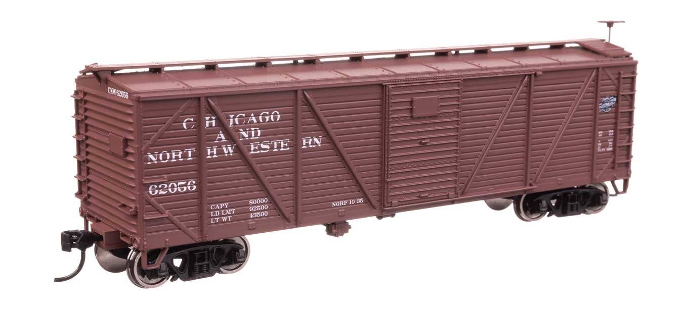 Walthers 910-40707 HO CNW 40' ARA Single Sheathed Boxcar Ready to Run #62056