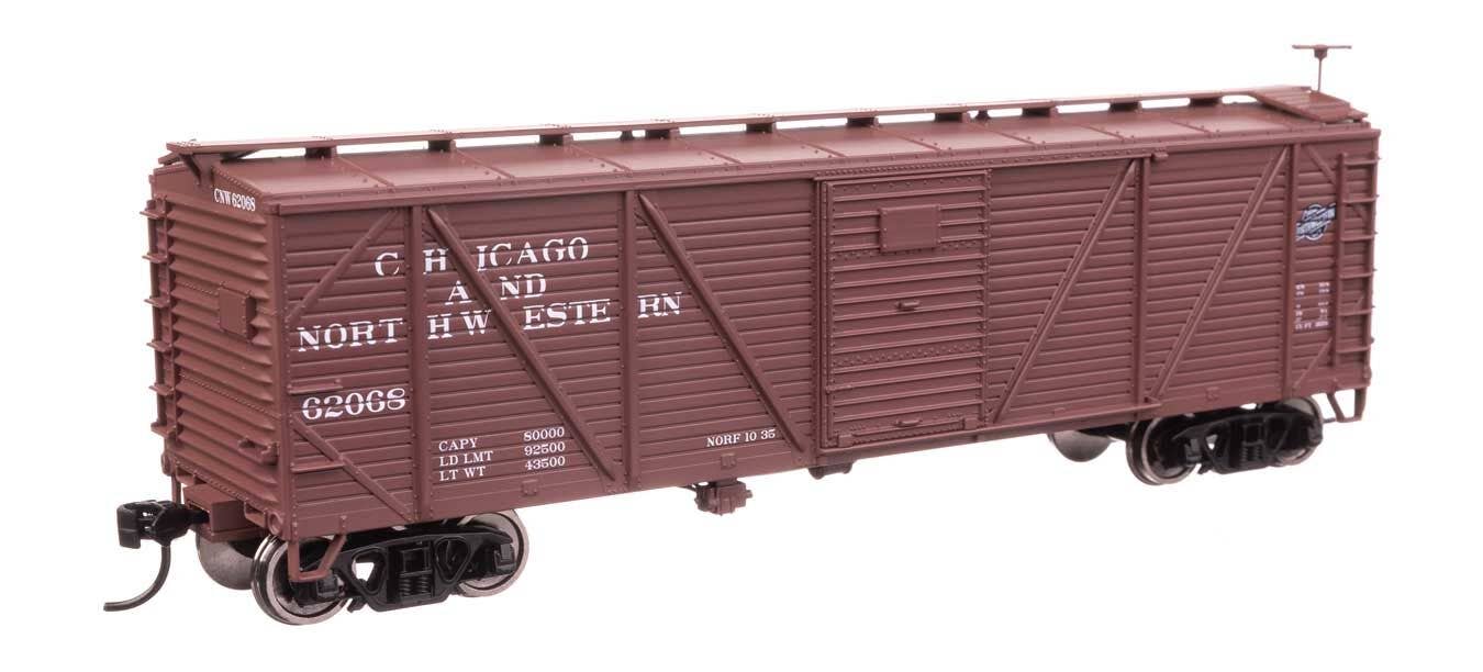 Walthers 910-40708 HO CNW 40' ARA Single Sheathed Boxcar Ready to Run #62068