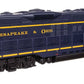 Walthers 910-10493 HO C&O EMD GP9 Diesel Locomotive Ph. II with High Hood #5924