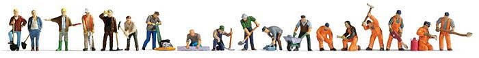 Walthers 949-6090 HO People at Work Figures (Set of 18)