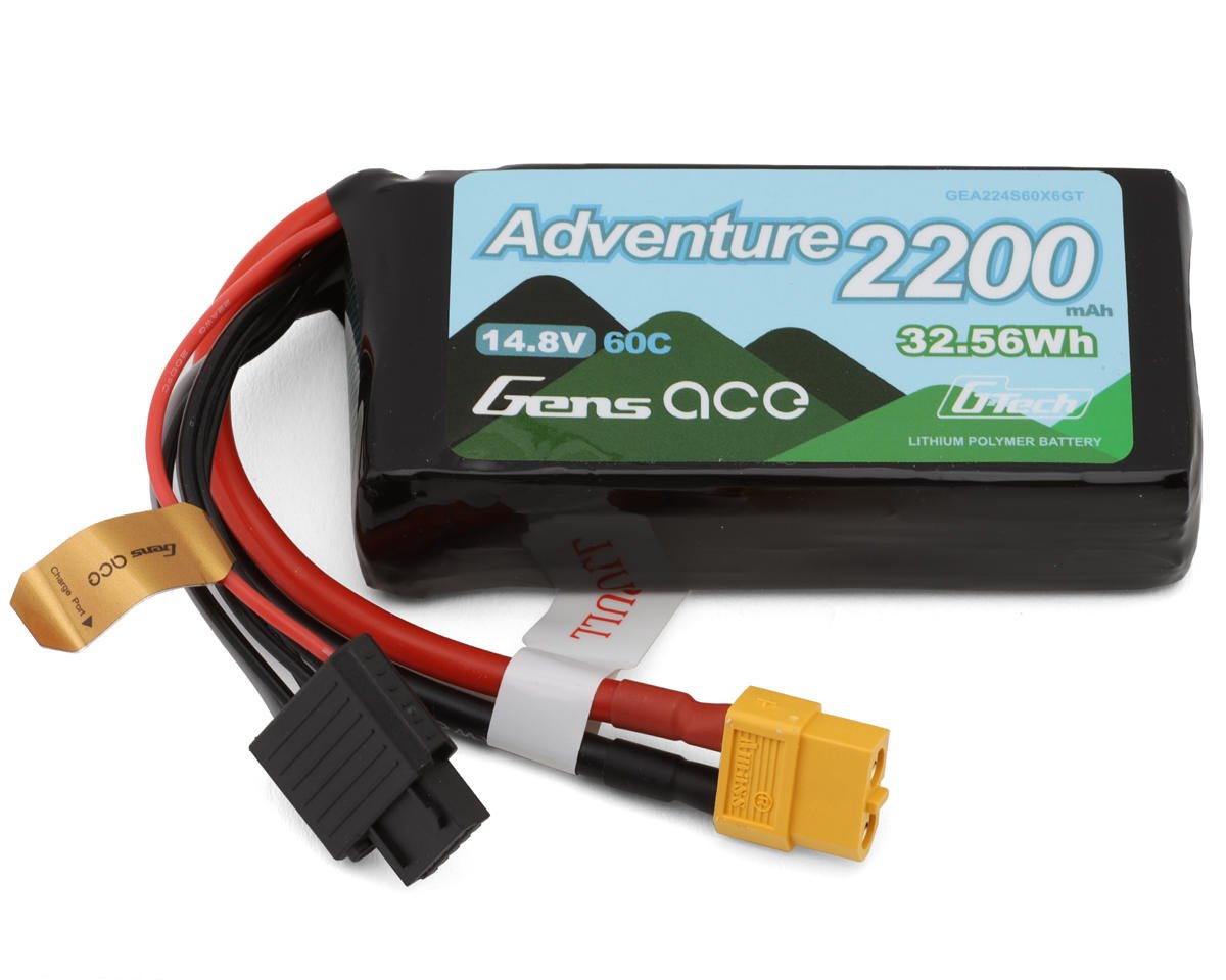 Gens Ace 224S60X6GT 4S 60C G-Tech Adventure LiPo Battery with XT60 Connector