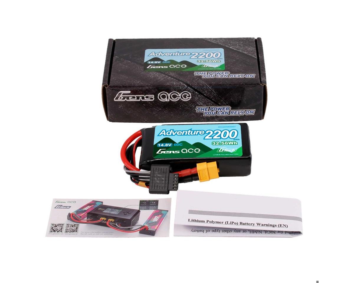 Gens Ace 224S60X6GT 4S 60C G-Tech Adventure LiPo Battery with XT60 Connector