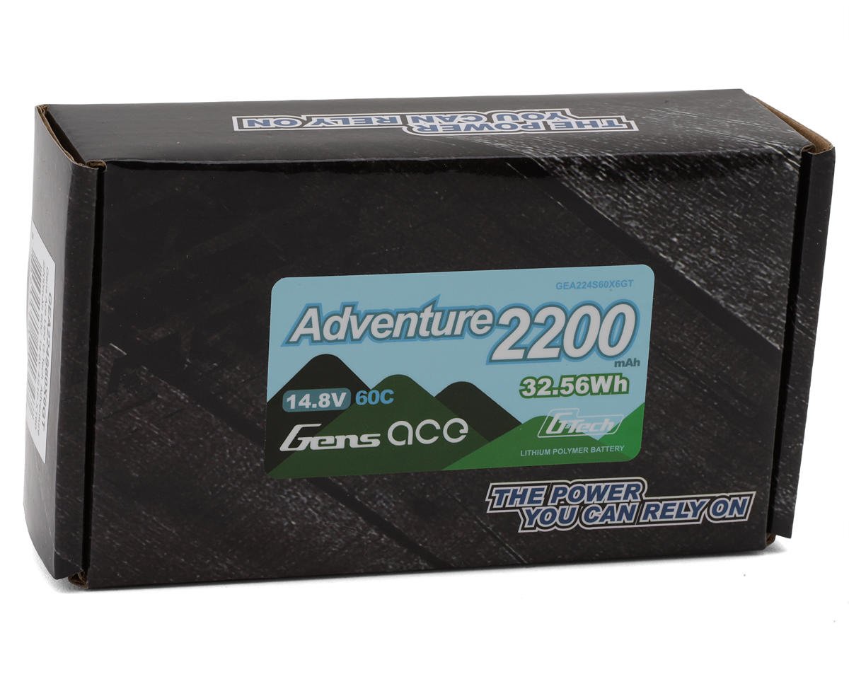 Gens Ace 224S60X6GT 4S 60C G-Tech Adventure LiPo Battery with XT60 Connector