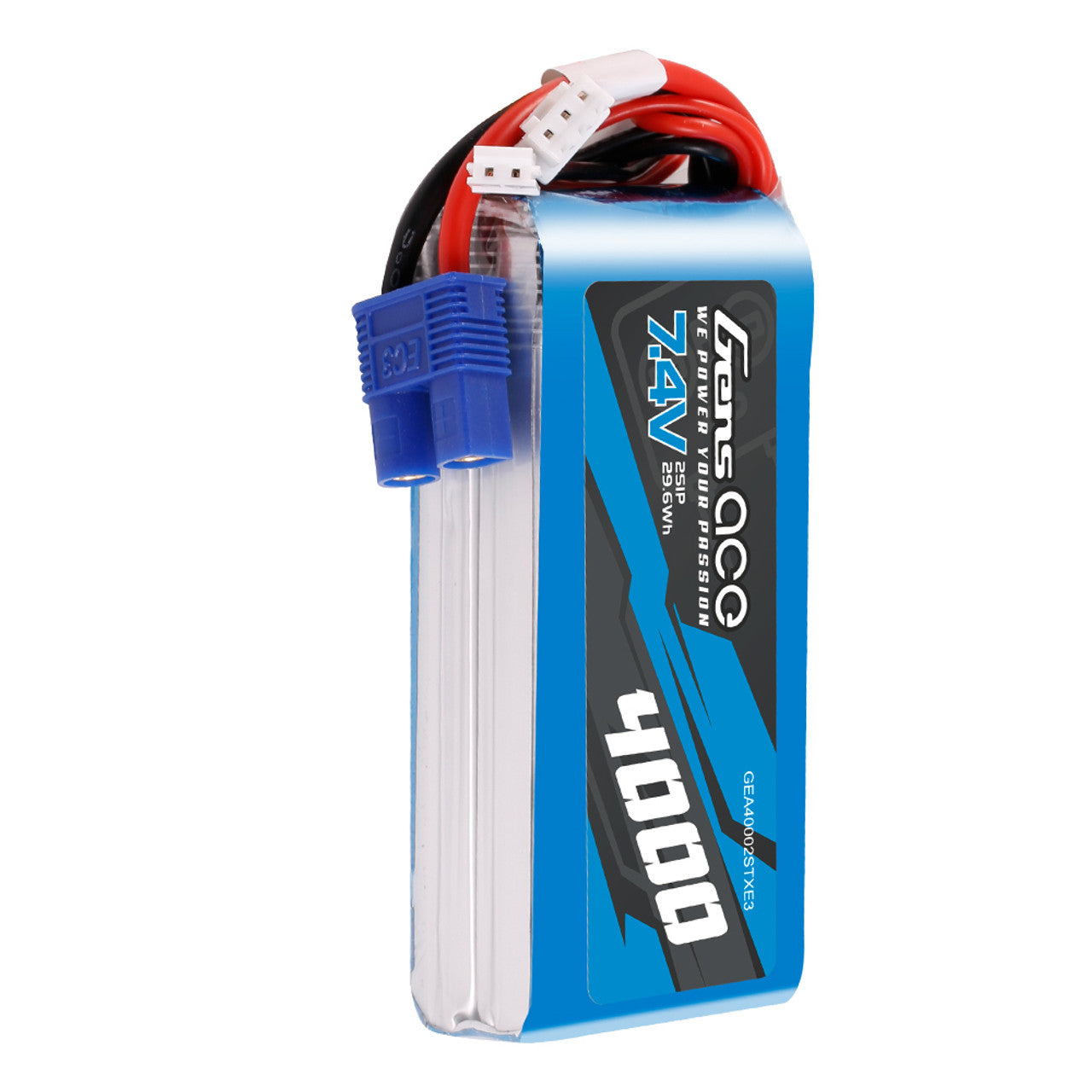 Gens Ace GEA40002STXE3 4000mAh 2S 7.4V TX Lipo Battery Pack with EC3 Plug
