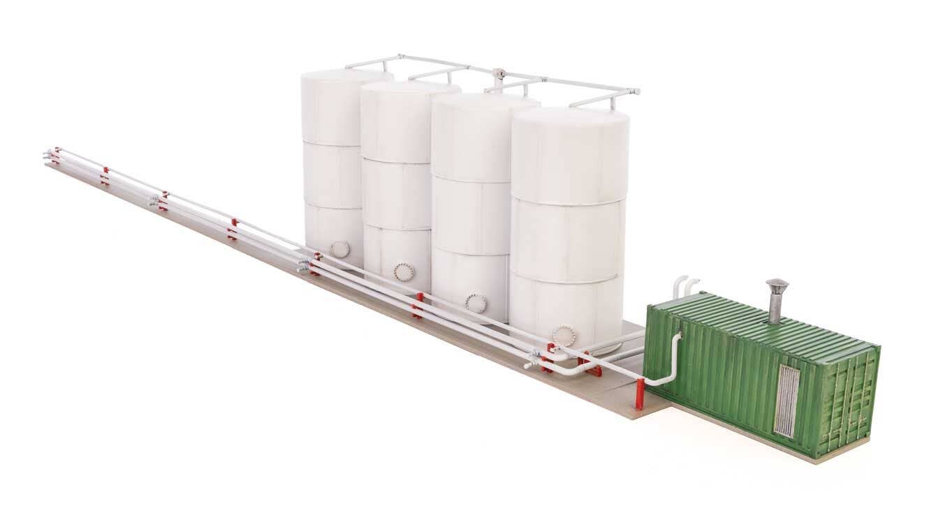 Walthers 933-4181 HO Corn Syrup Transfer Transload Facility Kit