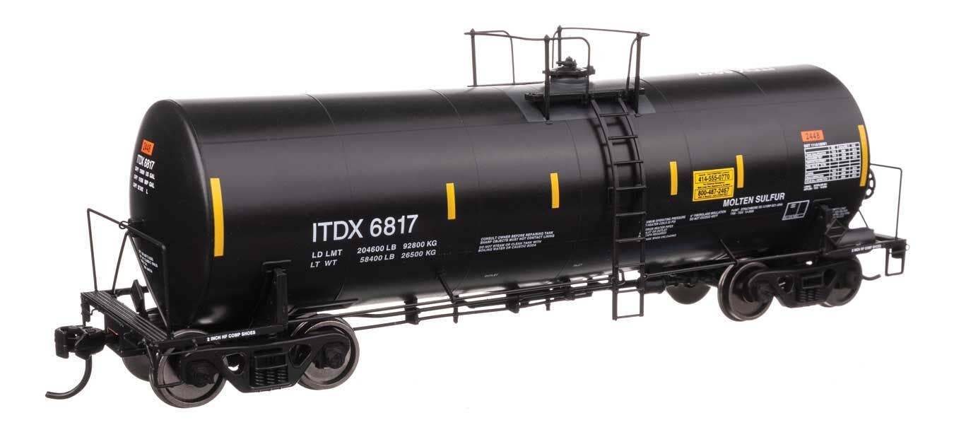 Walthers 920-100061 HO ITDX 40' Trinity 14,000-Gal Molten Sulfur Tank Car #6817